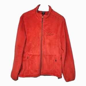 Alpine Cotton Red Fleece Front Zip Breckenridge Pockets Drawstring Waist Size XL